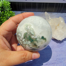 Load image into Gallery viewer, Moss Agate Sphere "E"