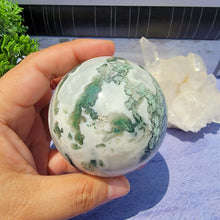 Load image into Gallery viewer, Moss Agate Sphere "E"