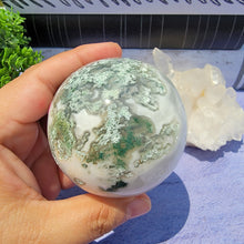 Load image into Gallery viewer, Moss Agate Sphere "E"