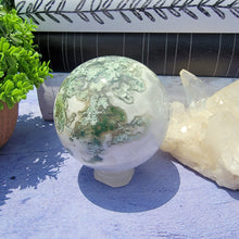 Load image into Gallery viewer, Moss Agate Sphere "E"