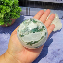 Load image into Gallery viewer, Moss Agate Sphere "E"