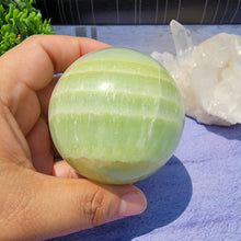 Load image into Gallery viewer, Pistachio Calcite Sphere "A"