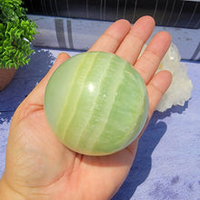 Load image into Gallery viewer, Pistachio Calcite Sphere "A"