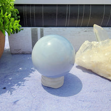 Load image into Gallery viewer, Blue Chalcedony Sphere "B"