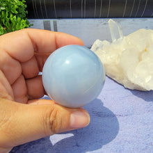 Load image into Gallery viewer, Blue Chalcedony Sphere "B"