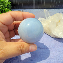 Load image into Gallery viewer, Blue Chalcedony Sphere "B"