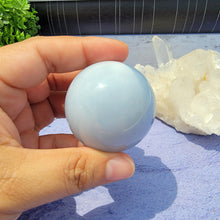 Load image into Gallery viewer, Blue Chalcedony Sphere "B"