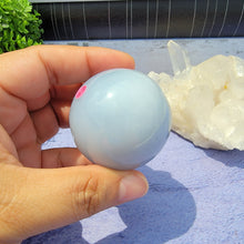 Load image into Gallery viewer, Blue Chalcedony Sphere "B"