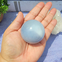 Load image into Gallery viewer, Blue Chalcedony Sphere "B"