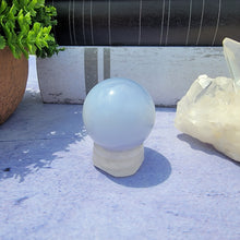 Load image into Gallery viewer, Blue Chalcedony Sphere "F"