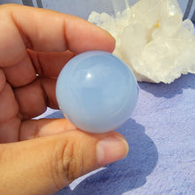 Load image into Gallery viewer, Blue Chalcedony Sphere "F"