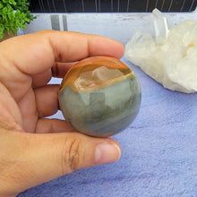 Load image into Gallery viewer, Polychrome Jasper Sphere "A"