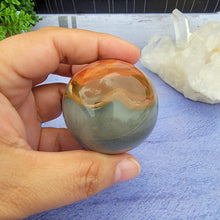 Load image into Gallery viewer, Polychrome Jasper Sphere "A"