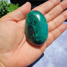 Load image into Gallery viewer, Chrysocolla Palm Stone "I"
