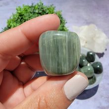 Load image into Gallery viewer, Green Hair Jasper Tumbled Stones