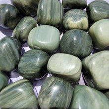 Load image into Gallery viewer, Green Hair Jasper Tumbled Stones