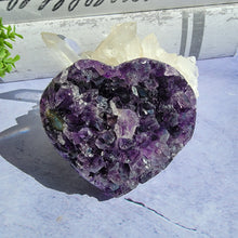 Load image into Gallery viewer, Amethyst Heart "K"
