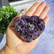 Load image into Gallery viewer, Amethyst Heart "K"