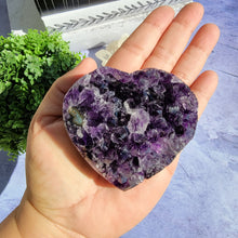 Load image into Gallery viewer, Amethyst Heart "K"