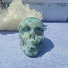 Load image into Gallery viewer, Moss Agate Skull "D"