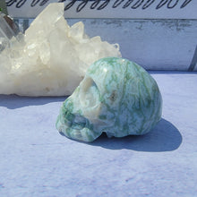 Load image into Gallery viewer, Moss Agate Skull "D"