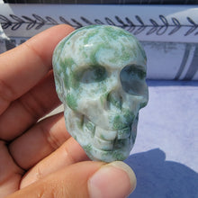 Load image into Gallery viewer, Moss Agate Skull "D"