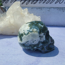 Load image into Gallery viewer, Moss Agate Skull "A"