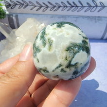 Load image into Gallery viewer, Moss Agate Skull "A"