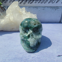 Load image into Gallery viewer, Moss Agate Skull "C"