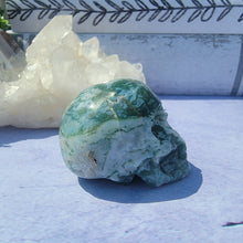 Load image into Gallery viewer, Moss Agate Skull "C"