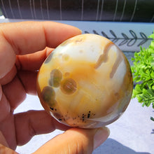 Load image into Gallery viewer, 8th Vein Ocean Jasper Palm Stone "O"