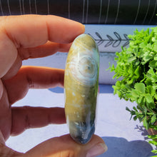 Load image into Gallery viewer, 8th Vein Ocean Jasper Palm Stone "I"