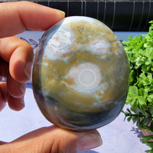 Load image into Gallery viewer, 8th Vein Ocean Jasper Palm Stone "I"