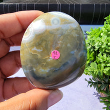Load image into Gallery viewer, 8th Vein Ocean Jasper Palm Stone "I"