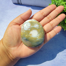 Load image into Gallery viewer, 8th Vein Ocean Jasper Palm Stone "I"