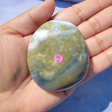Load image into Gallery viewer, 8th Vein Ocean Jasper Palm Stone "I"