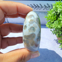 Load image into Gallery viewer, 8th Vein Ocean Jasper Palm Stone "W"