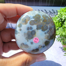 Load image into Gallery viewer, 8th Vein Ocean Jasper Palm Stone "W"