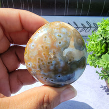 Load image into Gallery viewer, 8th Vein Ocean Jasper Palm Stone "D"