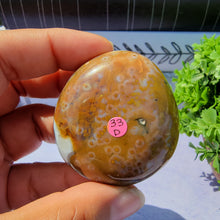 Load image into Gallery viewer, 8th Vein Ocean Jasper Palm Stone "D"