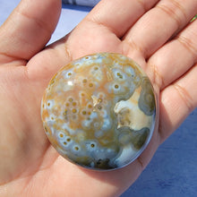Load image into Gallery viewer, 8th Vein Ocean Jasper Palm Stone "D"