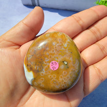 Load image into Gallery viewer, 8th Vein Ocean Jasper Palm Stone "D"