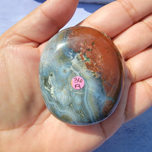Load image into Gallery viewer, 8th Vein Ocean Jasper Palm Stone "A"