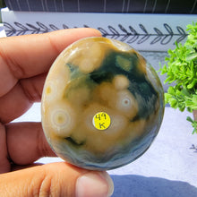 Load image into Gallery viewer, 8th Vein Ocean Jasper Palm Stone "K"