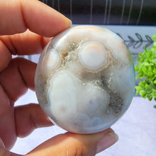 Load image into Gallery viewer, 8th Vein Ocean Jasper Palm Stone "K"