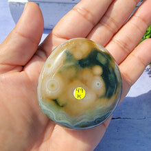 Load image into Gallery viewer, 8th Vein Ocean Jasper Palm Stone "K"