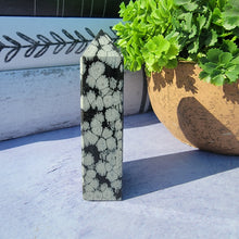 Load image into Gallery viewer, Snowflake Obsidian Tower "K"