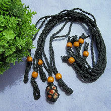 Load image into Gallery viewer, Black Macramé Necklaces