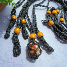 Load image into Gallery viewer, Black Macramé Necklaces