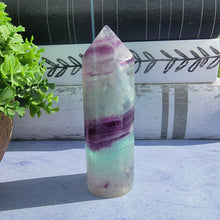 Load image into Gallery viewer, Bi-Color Fluorite Tower "I"